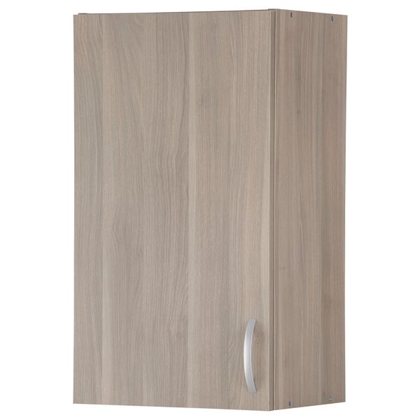 Навесной шкаф с дверцей АЛЬБРУ, серо-коричневый (40x70 см) - фото 1