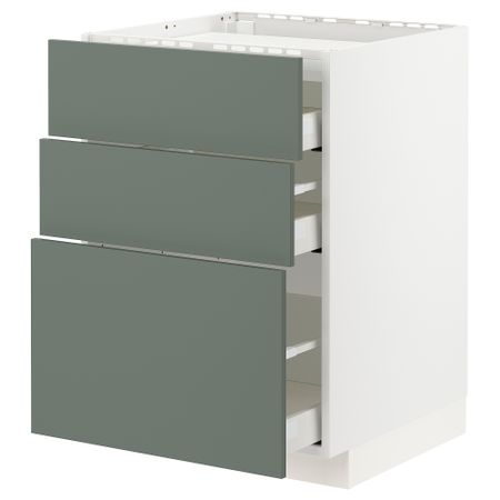 Напольный шкаф, 3 фронтальных панель, 3 ящика, 60x60 cm IKEA METOD МЕТОД, MAXIMERA МАКСИМЕРА 193.178.10