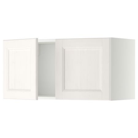 Навесной шкаф с 2 дверями МЕТОД, белый, Лаксарби белый (80x40 см)