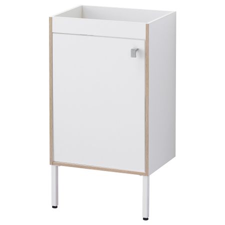 Шкаф под раковину с 1 дверцей ТИНГЕН, белый, под ясень (40 см)