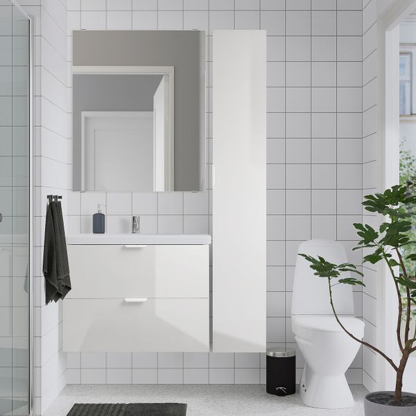 IKEA в интерьере ванной - схема-чертеж с размерами