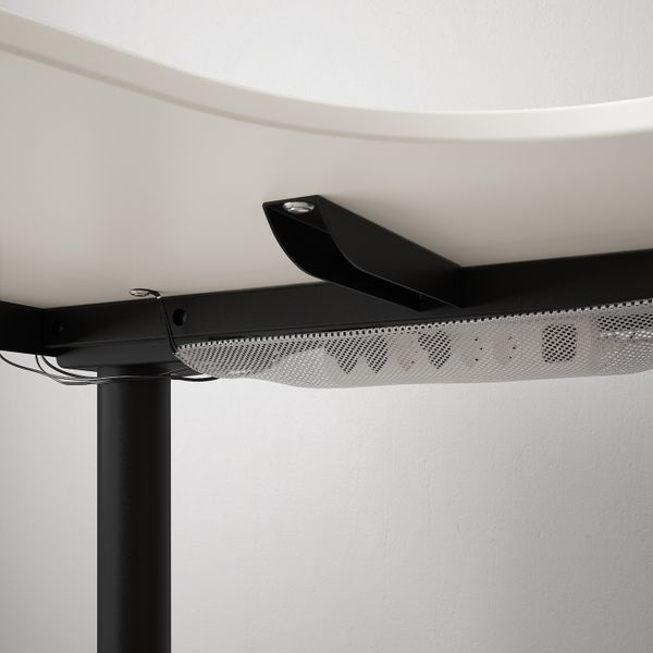 Угловой письменный стол лев/трансф, белый, черный 160x110 см IKEA BEKANT БЕКАНТ 092.786.54 - фото 5