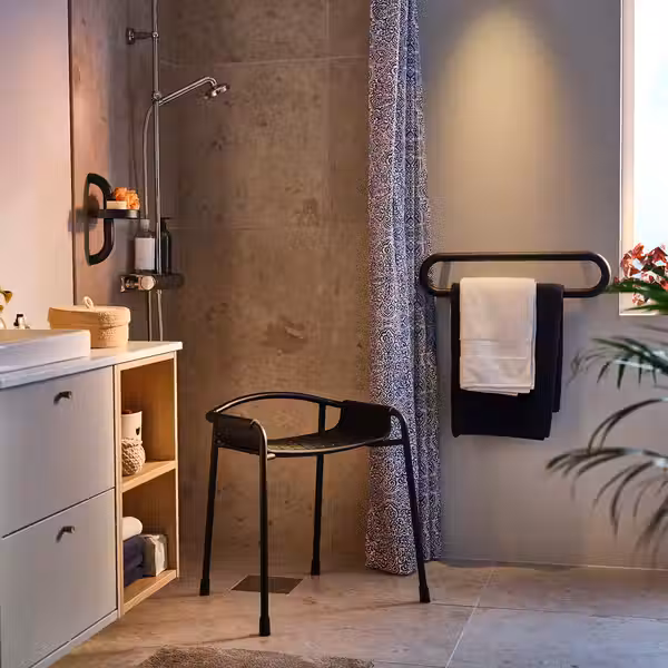 BÄSINGEN БЭСИНГЕН Полка для ванной - антрацит 16x29 см - фото 5