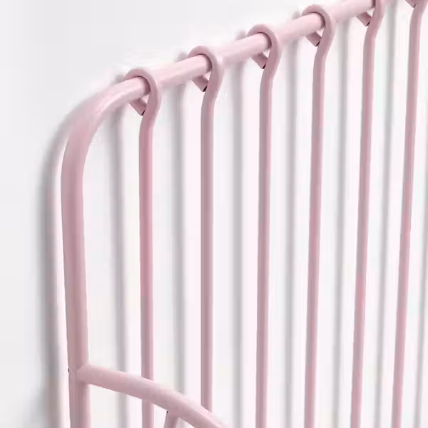 MINNEN Раздвижная кровать с реечным дном - светло-розовый 80x200 см - фото 4