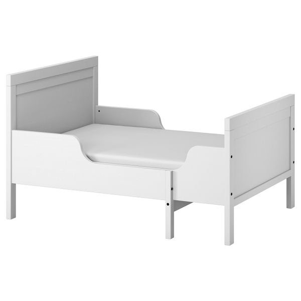 Раздвижная кровать с реечным дном, серый 80x200 см IKEA SUNDVIK СУНДВИК 294.216.65 - фото 1