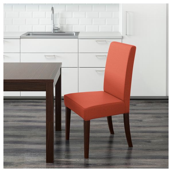 Стул ХЕНРИКСДАЛЬ, коричневый, Шифтебу темно-оранжевый - фото 5