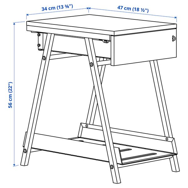 IKEA, дополнительный ракурс - схема-чертеж с размерами