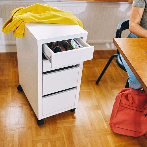 Тумба с ящиками на колесах, белый 35x75 см IKEA MICKE МИККЕ 203.849.50 - фото 4