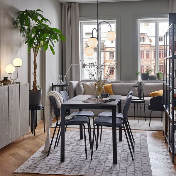 Раздвижной стол, черный/темно-коричневый 80/120x70 см IKEA VANGSTA ВАНГСТА 004.201.57 - фото 3