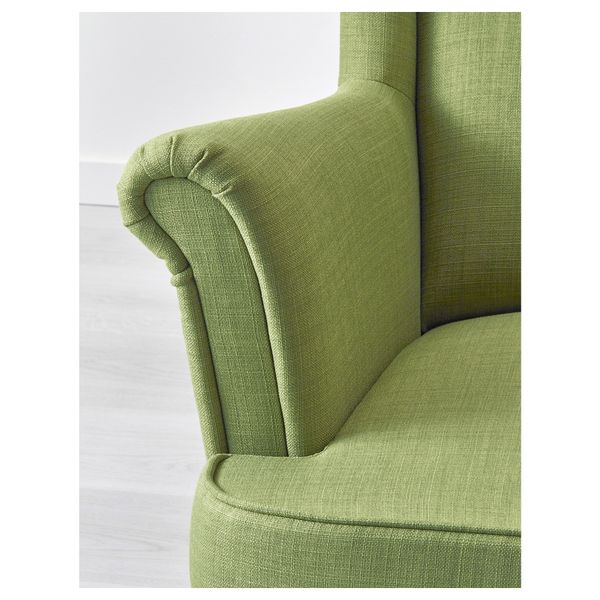 Кресло с подголовником СТРАНДМОН, Шифтебу зеленый - схема-чертеж с размерами