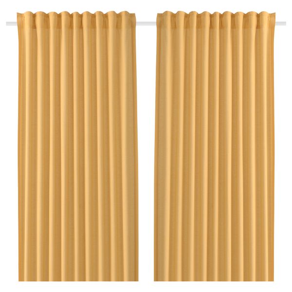 Гардины, 2 шт., желтый, 140x300 см IKEA VÄXELBRUK 705.690.84 - фото 1