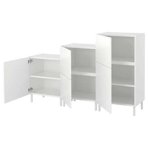 Шкаф, белый/Фоннес белый 180x42x113 см IKEA OPPHUS ОПХУС 792.401.39 - фото 1