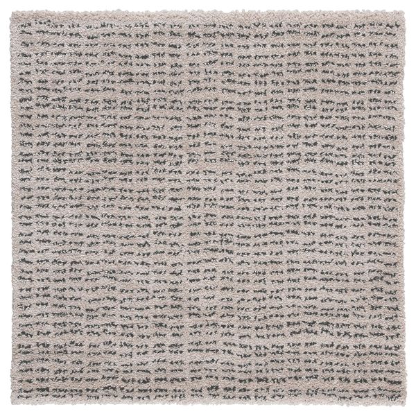 Ковер, короткий ворс, бежевый/черный 80x80 см IKEA LANGSTED ЛАНГСТЕД 105.079.18 - фото 1