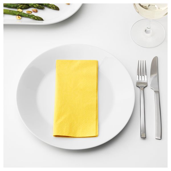 Салфетка бумажная ФАНТАСТИСК, желтый (40x40 см) - схема-чертеж с размерами