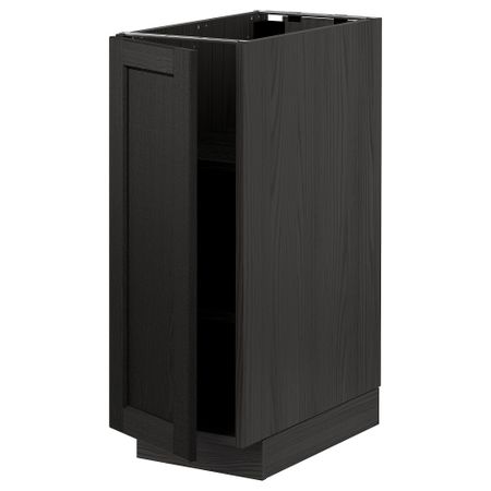 Напольный шкаф с полками, черный, Lerhyttan черная морилка, 30x60 см IKEA METOD МЕТОД 694.699.62