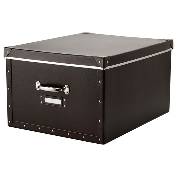Коробка с крышкой ФЬЕЛЛА, коричневый (40x56x28 см) - фото 1