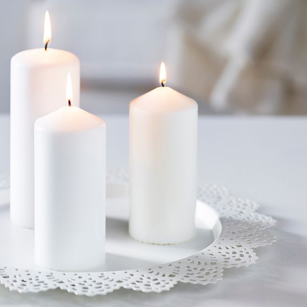 Тарелка для свечи, 37 см, белый IKEA SKURA КЮРАR СКУРАР 802.399.79 - фото 3