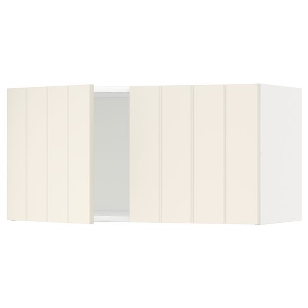 Навесной шкаф с 2 дверями МЕТОД, белый, Хитарп белый с оттенком (80x40 см) - схема-чертеж с размерами