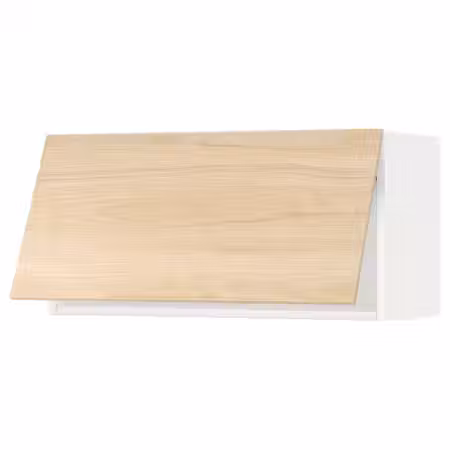 METOD Горизонтальный навесной шкаф - белый/Askersund под светлый ясень 80x40 см