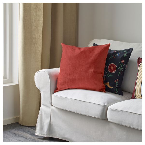 Чехол на подушку ВИГДИС, красно-оранжевый (50x50 см) - фото 2