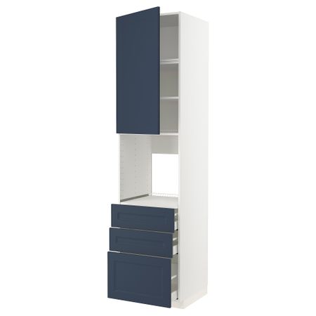 Высокий шкаф для духовки, дверь, 3 ящика IKEA METOD МЕТОД, MAXIMERA МАКСИМЕРА 494.583.04