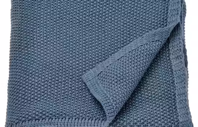 HUMLEMOTT ХЮМЛЕМОТТ Плед - сине-серый 130x170 см