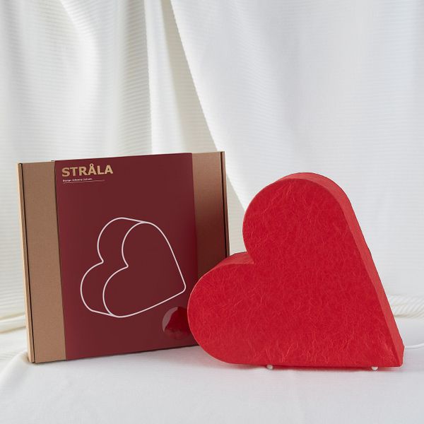 Украшение для стола, сердце, красный, 30 см IKEA СТРОЛА 604.441.17 - схема-чертеж с размерами