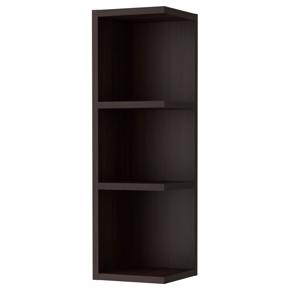 Торцевая секция ЛИЛЛОНГЕН, черно-коричневый (19x19x64 см) - схема-чертеж с размерами