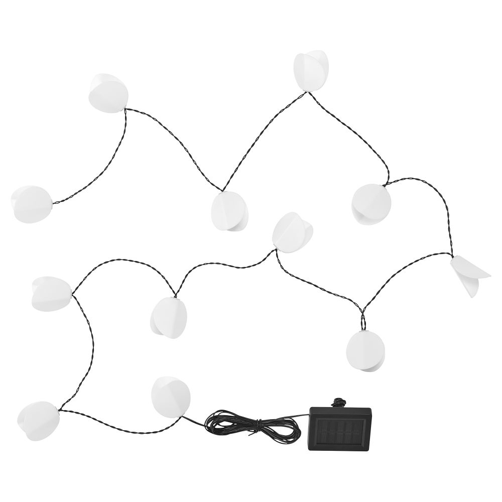 Гирлянда, 12 светодиодов, на солнечной батарее, Лист IKEA SOLVINDEN 005.939.35 - фото 1