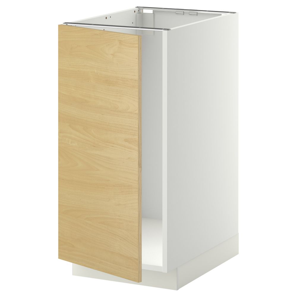 Напольный шкаф для мойки, мусорных контейнер МЕТОД, белый, Тингсрид береза (40x60 см) - схема-чертеж с размерами
