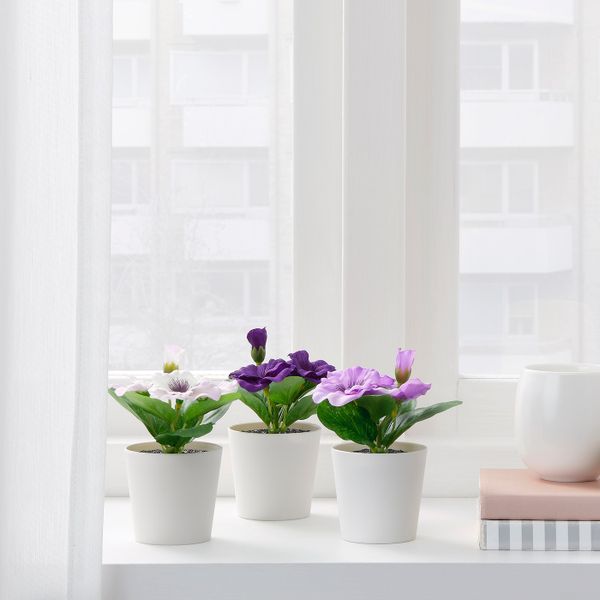 Искусственное растение и кашпо, для дома, улицы Фиалка 6 см IKEA ФЕЙКА 304.524.77 - фото 2