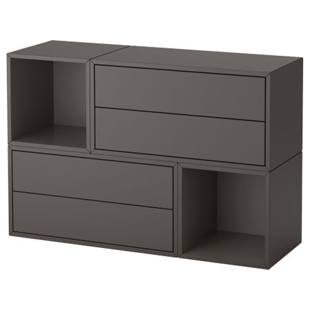 Комбинация настенных шкафов, 105x35x70 см, темно-серый IKEA EKET 491.910.41