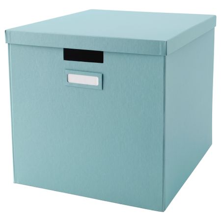 Коробка с крышкой ТЬЕНА, голубой (32x35x32 см)