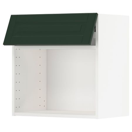 Навесной шкаф для СВЧ-печи, белый/Будбин темно-зеленый 60x60 см IKEA METOD МЕТОД 493.917.09