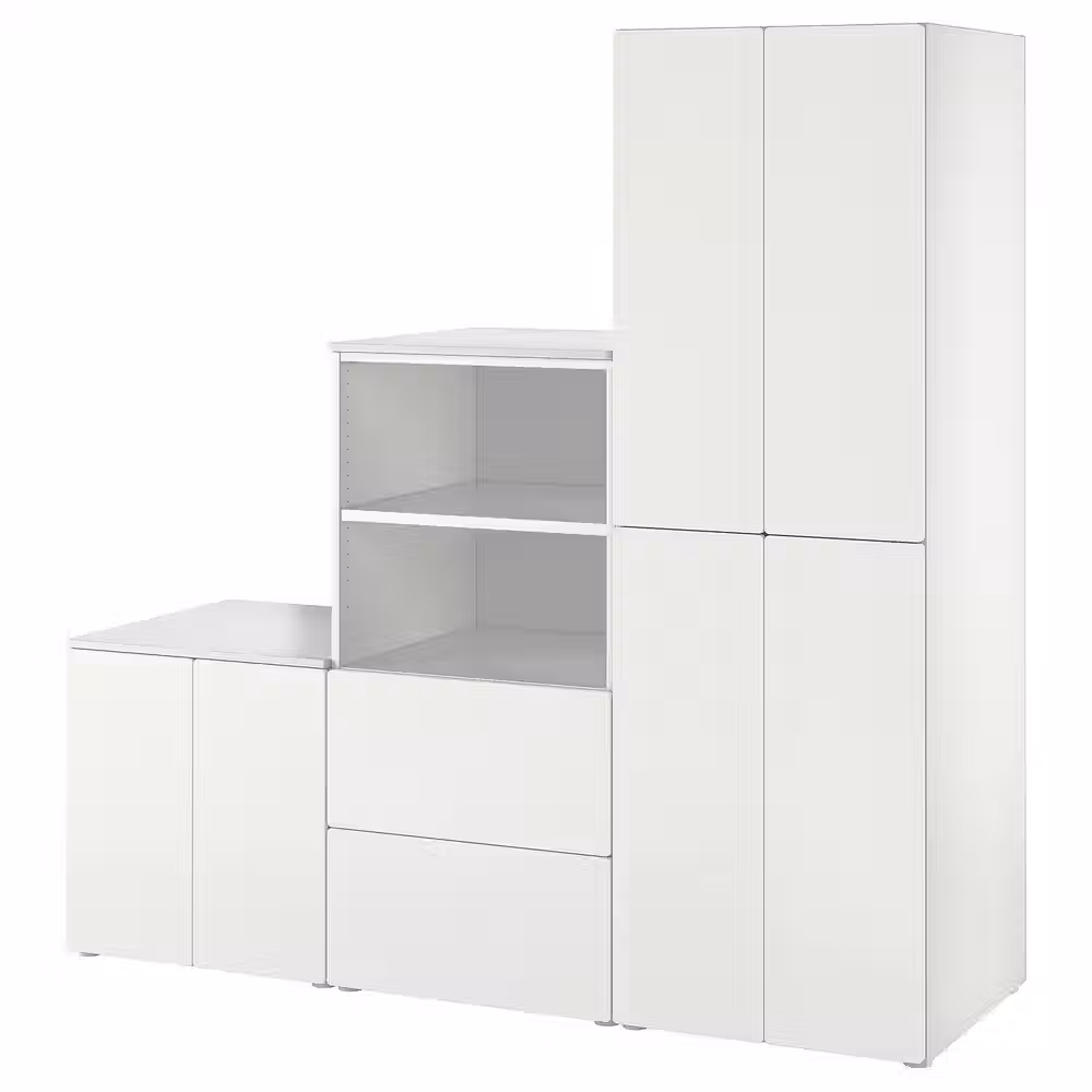 SMÅSTAD / PLATSA Комбинация д/хранения - белый/белый 180x57x181 см - фото 1