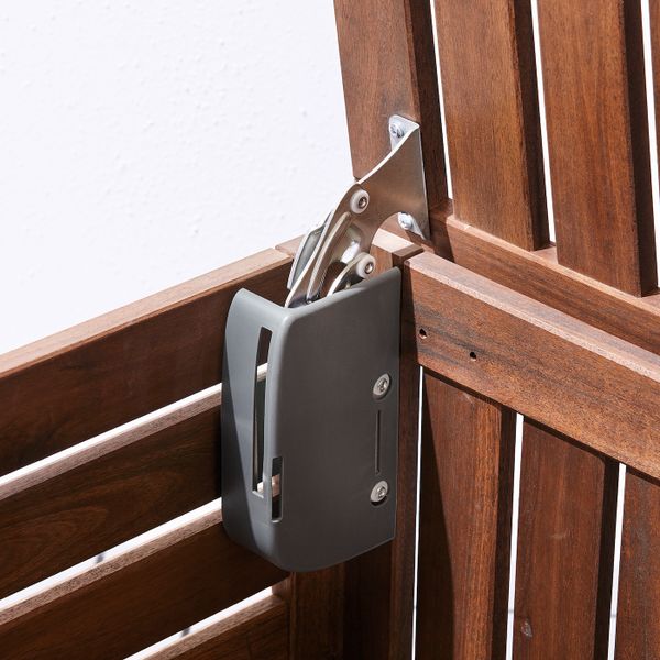 Садовая скамья + сумка для хранения, коричневая морилка 127x57x55 см IKEA ЭПЛАРО / ТОСТЕРО 292.288.80 - схема-чертеж с размерами