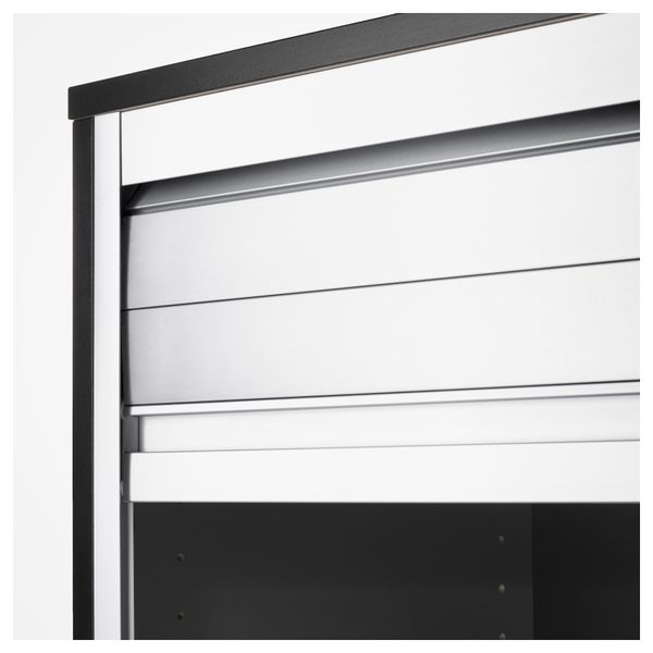 Шкаф с дверью-шторой ГАЛАНТ, черно-коричневый (80x80 см) - схема-чертеж с размерами