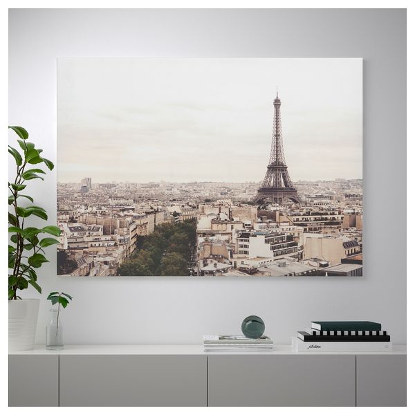 Картина с рамой БЬЁРКСТА, Париж, цвет алюминия (140x100 см) - фото 4