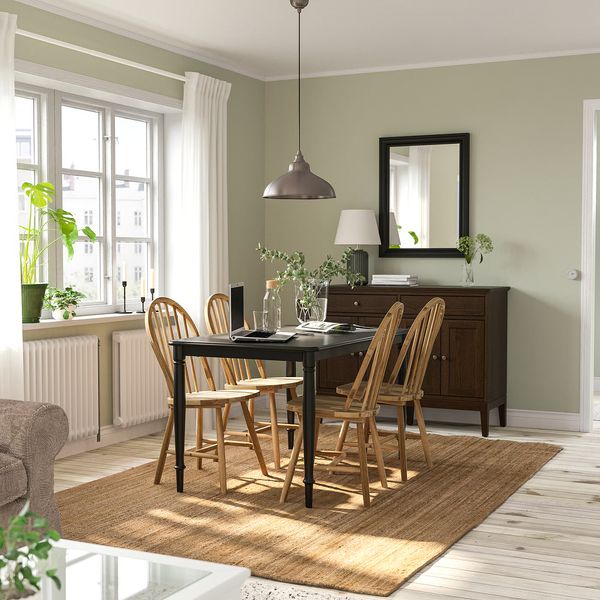 DANDERYD / SKOGSTA Стол и 4 стула - чёрный/акация 130 см - фото 2