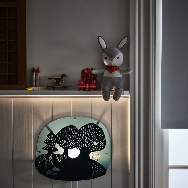 Бра, светодиодный, лес темная бирюза/светлая бирюза IKEA DUGGREGN ДУГГРЕГН 104.408.76 - схема-чертеж с размерами