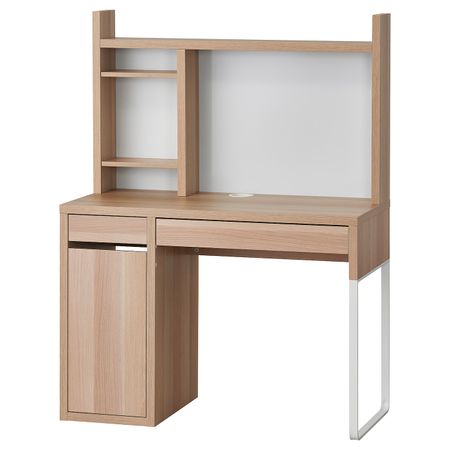 Рабочее место, под беленый дуб 105x50 см IKEA MICKE МИККЕ 693.955.65