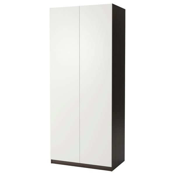 Гардероб ПАКС, черно-коричневый, Бальстад белый - схема-чертеж с размерами