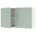 Навесной шкаф с дверями, серо-зеленый 120x75 см IKEA KNOXHULT КНОКСХУЛЬТ 704.880.02