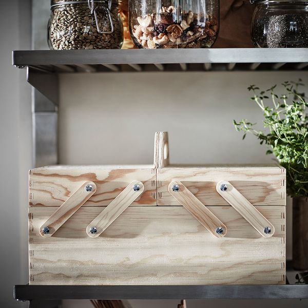 Подставка для канцелярских принадлежн, естественный фанера 35x22 см IKEA KLÄMMEMACKA КЛЭММЕМАККА 704.288.19 - фото 1