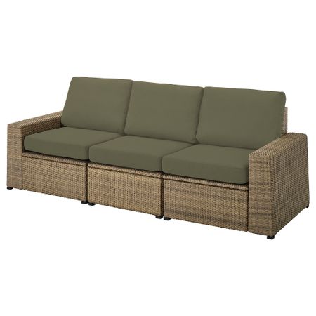3-местный модульный диван, садовый, 223x82x88 cm IKEA SOLLERÖN СОЛЛЕРОН 194.137.22