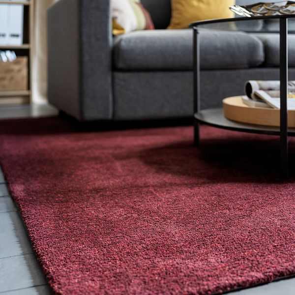 Ковер, короткий ворс, темно-красный 170x240 см IKEA TYVELSE ТЮВЕЛЬСЕ 304.268.55 - фото 5