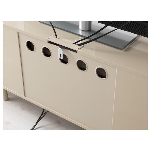 Тумба под ТВ МОСТОРП, бежевый (159x46 см) - фото 3