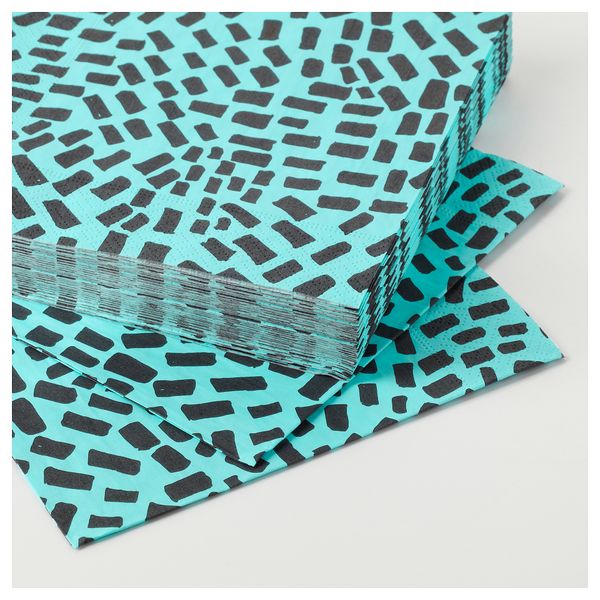 Салфетка бумажная СОММАР 2018, бирюзовый, черный (33x33 см) - фото 2