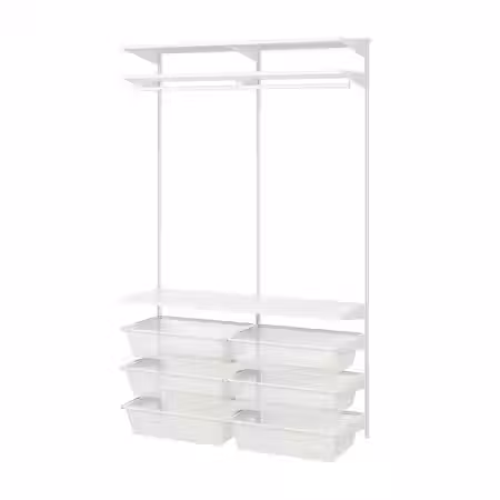 BOAXEL Гардероб, комбинация - белый 125x40x201 см