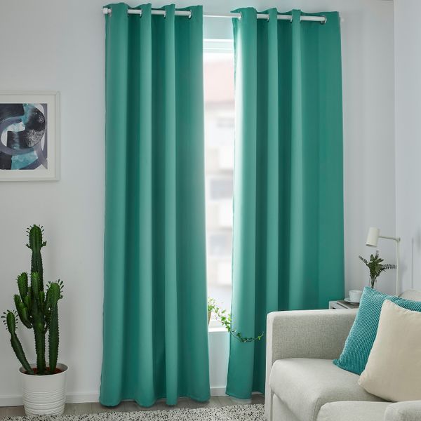 Затемняющие гардины, 2 шт., бирюзовый 145x300 см IKEA HILLEBORG ХИЛЛЕБОРГ 604.636.72 - схема-чертеж с размерами